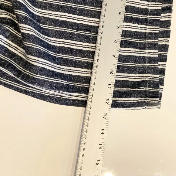 Nwot Old Navy Blue High-Waisted Striped Linen-Blend Wide-Leg Pants XXL Tall - Picture 10 of 10